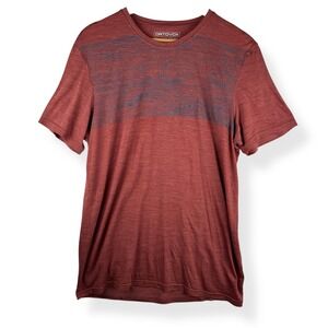 Ortovox Merino Wool Performance Top Mens Size XL Orange Outdoor Hiking Shirt